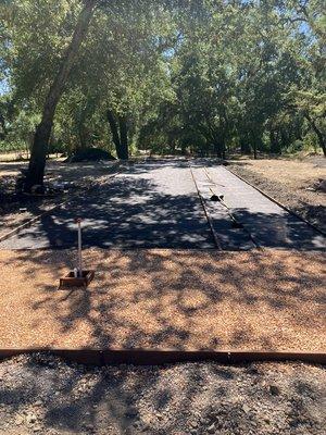 Bocce ball court. In progress