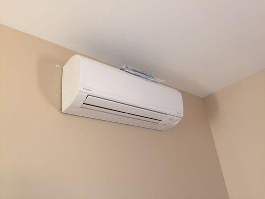 Daikin mini split installation. Very efficient and quiet. https://topgunairtx.com/ductless-mini-split-ac-installation-keller-tx/