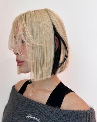 Blonde Design Color and Haircut