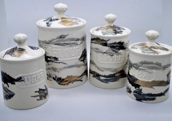 Hand Painted Canisters