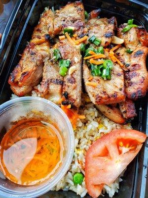 Grilled Chicken on fried rice