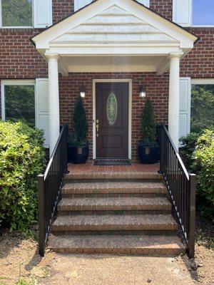 Hand rail installation.