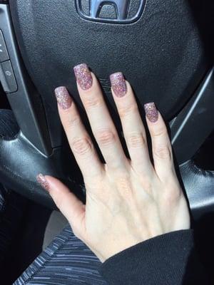 Pink glitter full set