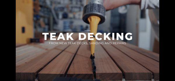 Custom teak decking.