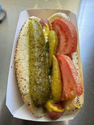 Authentic Chicago hot dog, using ALL Vienna products to bring the taste of Chicago to  Spring Hill.....you won't be disappointed!