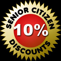 10% Discount for Seniors!