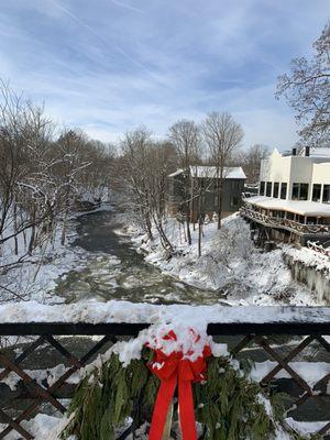 Next to a view of the Chagrin river.