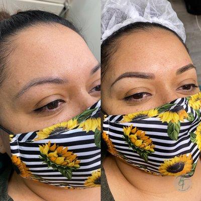 2 years touch up by Shari Saint. Combo brows