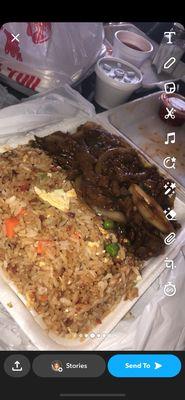 Mongolian Beef and Fried Rice