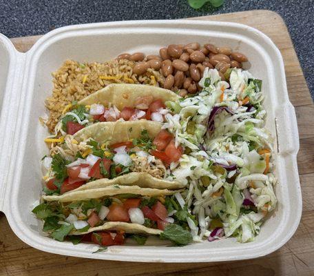 Three taco plate