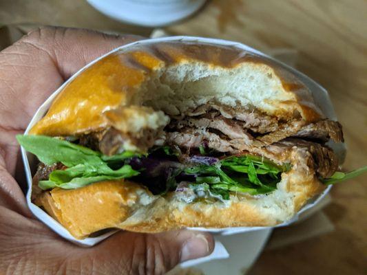 Tri tip sandwich, tender steak