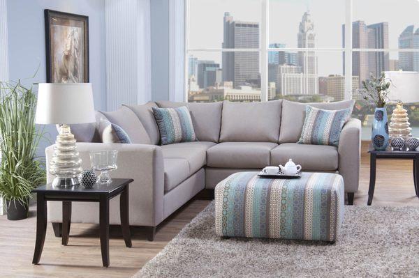 NEW Serta Linen Sectional with Coordinated Pillows & Ottoman - ONLY $999! Call TODAY 850-545-7112. We offer delivery and FREE Layaway.