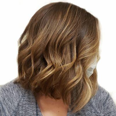 Hand painted balayage highlights