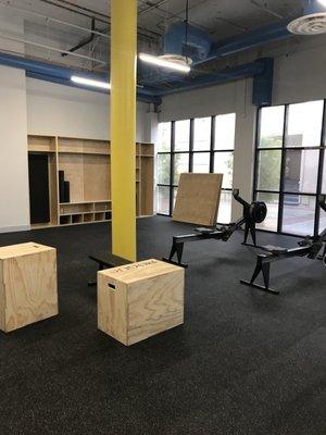 The new fitness area in the back of the gym.