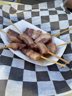 Bacon lollipops