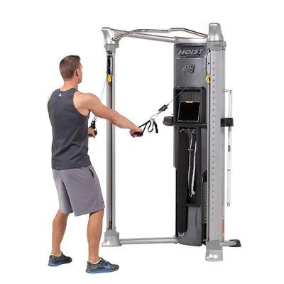 The Hoist Mi6 Functional Trainer features a space saving design that conveniently fits in a corner. Try it in person at Fitness Gallery.