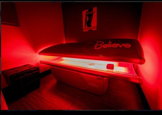 Red light therapy 
Great for decreasing fine lines and wrinkles, pain management, and so much more.