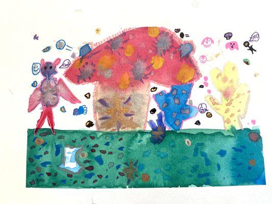 Kids watercolor creations