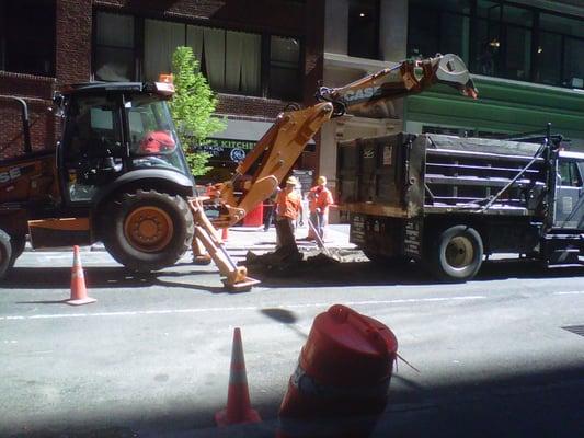 Street Construction for in Building Fiber