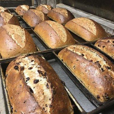 Cranberry-Multigrain and Multigrain Bread.