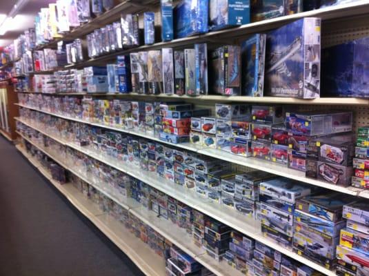 Vast selection of plastic model kits and supplies. Current as well as vintage.