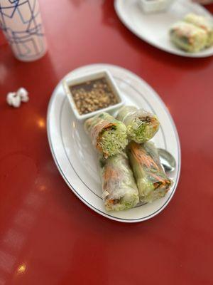 Fresh pork spring rolls