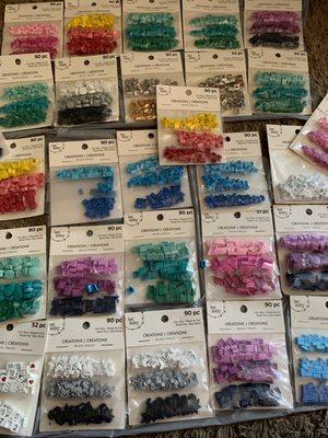 From my $5 grab bag. Bead Landing Creating Beads. Different shapes & colors.