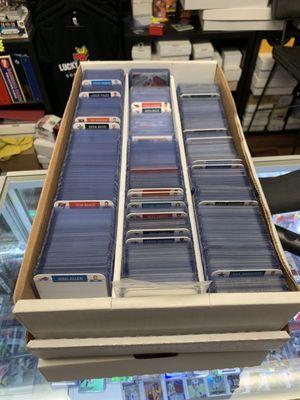 Many boxes of individual cards