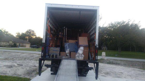 Professionally packed and placed in the truck. They made sure that there won't be any damage to the furnitures.