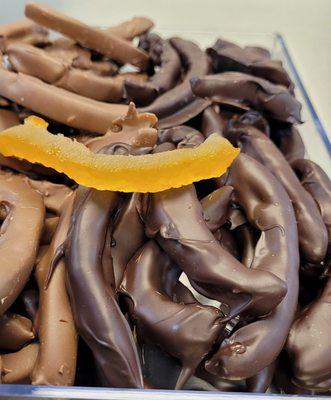 Milk and Dark Chocolate Orange Peels