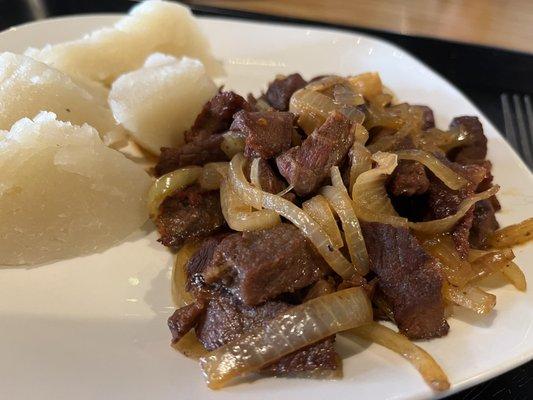 Goat Meat & Kwanga