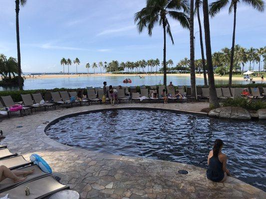 View of the lagoon from the pool