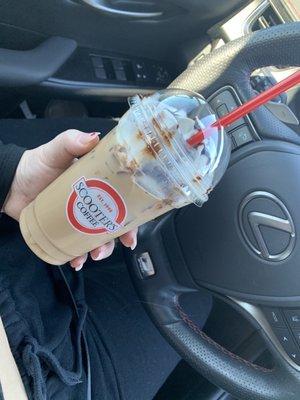 Turtle iced coffee