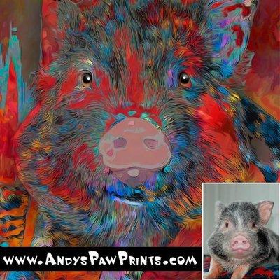 Custom Pet Portraits from your photo.  www.AndysPawPrints.com  Please follow us on Facebook at Andy's Paw Prints