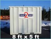 8x5 Unit2Go. Very durable, this box is the perfect size for short term temporary storage.