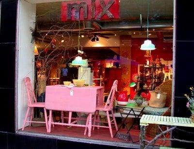 Pink vintage table and chairs with TupperLights