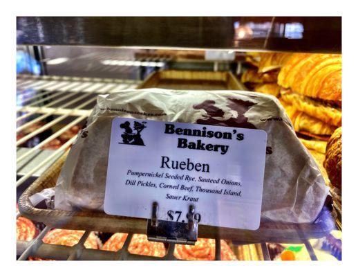 Rueben. Bennison's Bakery.(Davis St/Maple Ave Evenston IL) Bakery Cakes Cookies Croissants Macarons Great Sandwiches Coffee etc .Cool!