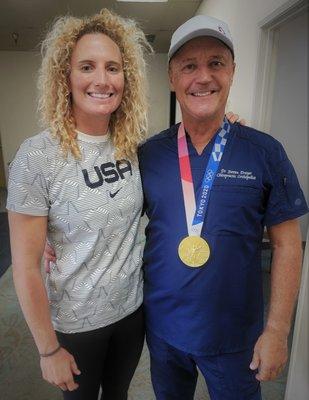 Blessed to have an honest to god hometown hero in our office. Congrats to Kaleigh Gilchrist - Women's Water Polo Gold Medalist