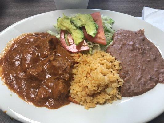 The lunch special is carne guisada