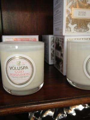 Voluspa Candles -- they have a signature bourbon scent.