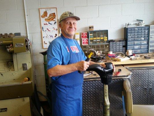 Nick at the old shop.