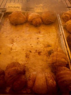 Artichoke pastries...these are just part of their savory offerings