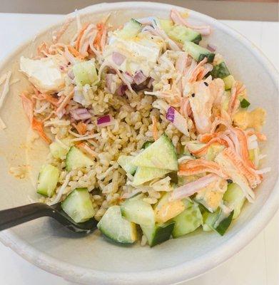 Build your own poke bowl - crab and shrim