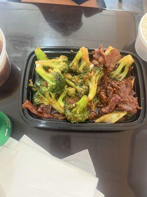 Beef and broccoli.