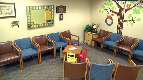 Our colorful waiting room with plenty to do for kids of all ages.