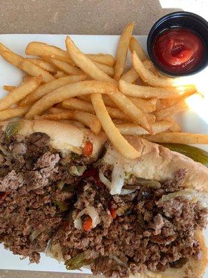 Steak and Cheese loaded sooooooo delicious!!