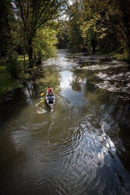 Quiet moments,  lazy  river.