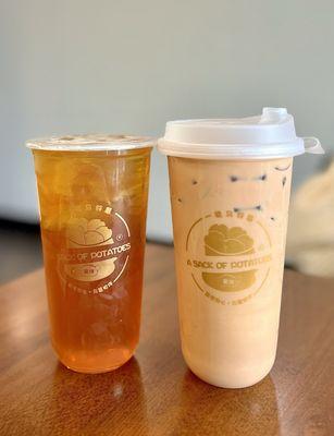 Jasmine Green Tea and Hong Kong Milk Tea