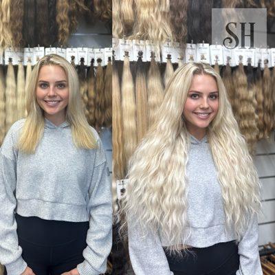 Before and after beautiful transformation by Slovenian hair