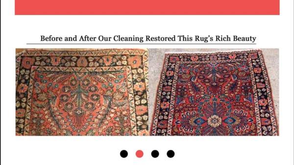 NY Rug Authority is proud to have restored this 100+ year old rug with its cleaning and repairs. Look at the before and after.